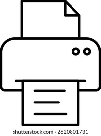 Simple printer icon illustration representing printing, documents, and office equipment