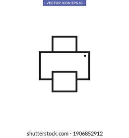 simple printer icon vector illustration