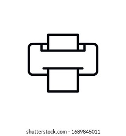 Icono de línea de impresora simple. Pictograma de trazo. Ilustración vectorial aislada en un fondo blanco. Símbolo de calidad superior. Signo de vector para aplicaciones móviles y sitios web.