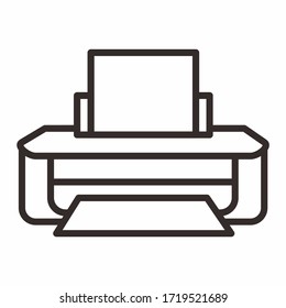 simple printer line trendy icon for website