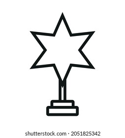 Simple prize or decoration icon, on white background