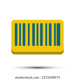 Simple product barcode flat icon, product and scanner related concept on the white background