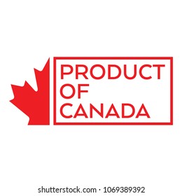 A Simple Product Of Canada Stamp With Half Of A Vector Maple Leaf On The Left Side.