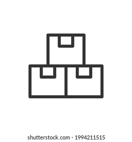 Icono de línea de producción simple. Símbolo premium con estilo de trazo. Icono de diseño de producción. Ilustración vectorial.