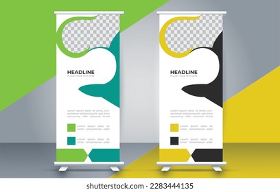simple professional business roll up stand banner template design	