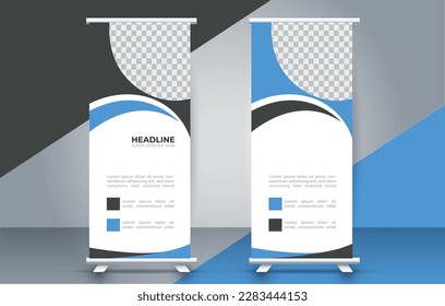 simple professional business roll up stand banner template design	