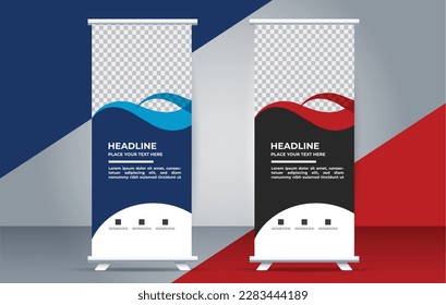 simple professional business roll up stand banner template design	