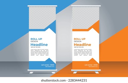 simple professional business roll up stand banner template design	