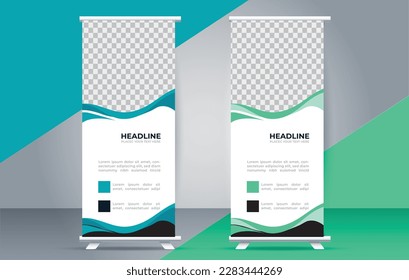 simple professional business roll up stand banner template design	