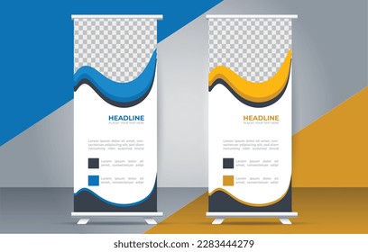 simple professional business roll up stand banner template design	