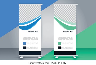 simple professional business roll up stand banner template design	