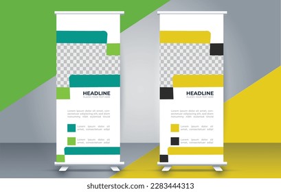 simple professional business roll up stand banner template design	