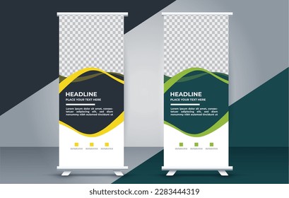 simple professional business roll up stand banner template design	