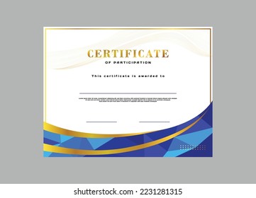 Simple professional certificate award template design