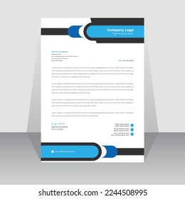 Simple and professional corporate company business letterhead template design