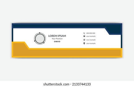 colección de firmas de correo electrónico corporativo creativo y sencillo con diseño.