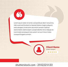 Simple professional customer feedback and review social media post template design