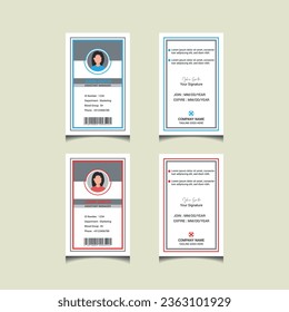 Plantilla de diseño de tarjeta de identificación profesional simple