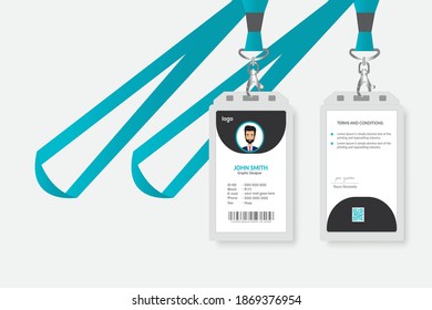 Simple and  Professional Identity Card Template Vector for Employee