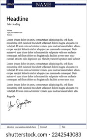 Simple and professional Letter head