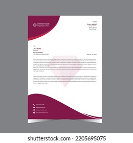 simple and professional letterhead design