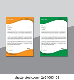 Plantilla de diseño de membrete de Profesional simple. Diseño de membrete creativo moderno
