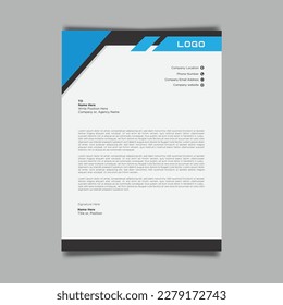 Simple and Professional Letterhead Template - Illustration