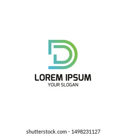 Simple and professional logo about the letter D made with geometric lines.
EPS10, Vector.