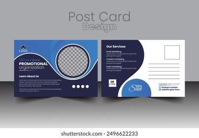 Diseño de Vector de diseño de Plantilla de tarjeta postal de Profesional simple.
