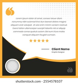 Simple professional quote presentation and client testimonial social media post template