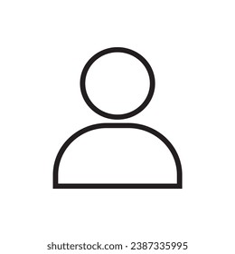 Simple profil icon isolated on white background