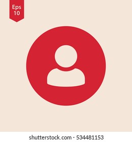 Simple Profile Icon Isolated In Circle. Profile Picture Sign. Vector Illustration Symbol