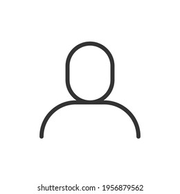 Simple profile line icon. Premium symbol in stroke style. Design of profile icon. Vector illustration.

