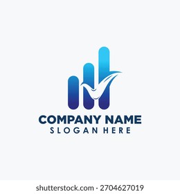 Plantilla simple del diseño del logotipo de la ganancia, Vector del concepto del diseño del icono del negocio