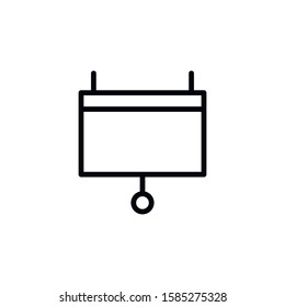 Simple projection screen line icon. Stroke pictogram. Vector illustration isolated on a white background. Premium quality symbol. Vector sign for mobile app and web sites.