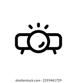 Icono de proyector simple. El icono puede utilizarse para sitios web, plantillas de impresión, plantillas de presentación, ilustraciones, etc