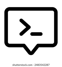 Simple Prompt icon. The icon can be used for websites, print templates, presentation templates, illustrations, etc