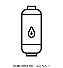 Simple propane gas cylinder icon. Gas tank. Vector.