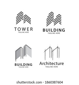 Simple property and architecture logo design concept