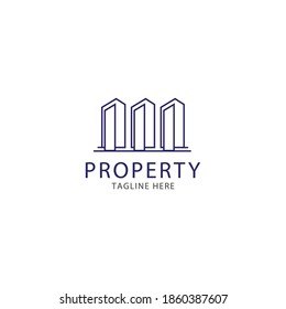 Simple property and architecture logo design concept
