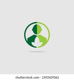 Simple protect nature concept logo vector design