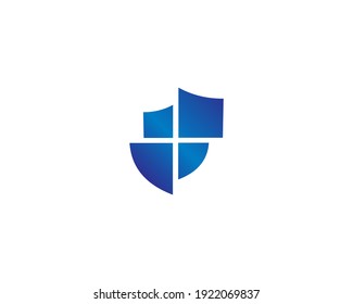 Simple protect symbol icon logo design concept 