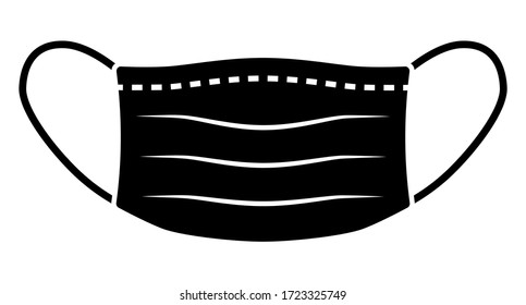 Simple protection face mask icon