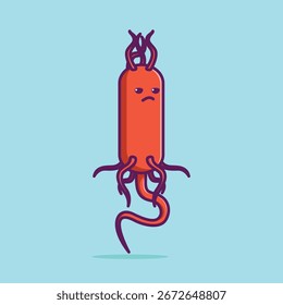 Simple Pseudomonas aeruginosa cartoon vector illustration Collection of Pharmacy day concept icon isolated