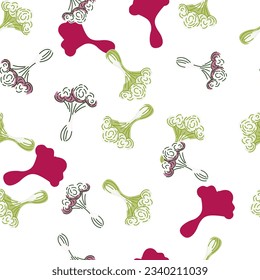 Simple psychedelic mushrooms seamless pattern. Magical fly agaric wallpaper. Design for printing, textile, fabric, fashion, interior, wrapping paper. Vector illustration