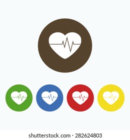 Simple pulse heart icon.