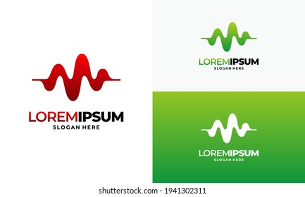 simple pulse logo template, Simple HealthCare logo template, Health Center Logo designs vector illustration