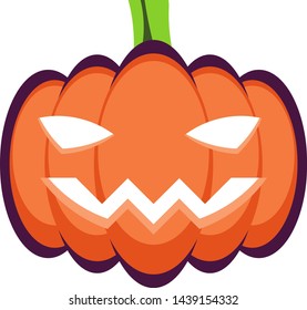 simple pumpkin for halloween - vector graphic