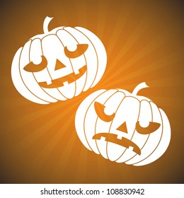 Simple Pumpkin Head Illustration