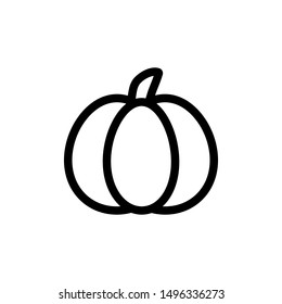 Simple pumpkin icon vector, pumpkin sign